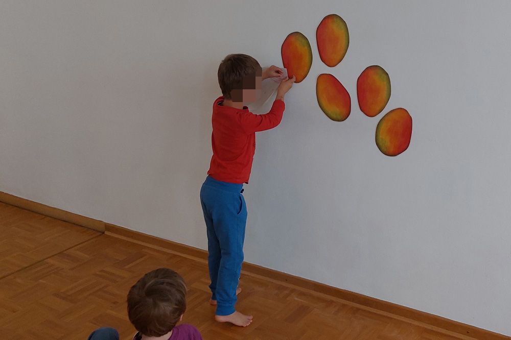 Foto Mangos ankleben